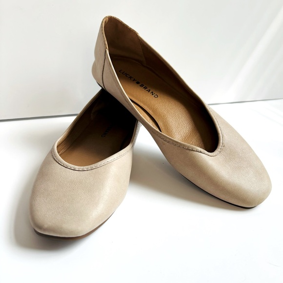 Lucky Brand Shoes - Lucky Brand LP Alanya Leather Ballet Flats Beige / Tan size 38.5 / 8 M